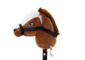 Pluszowa Głowa Konia Na Kiju Hobby Horse Koń Krótkowłosy Ciemnobrązowy