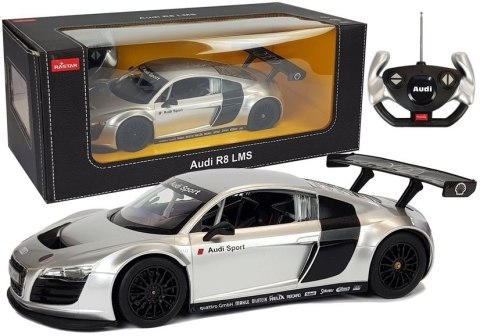 Auto R/C Audi R8 LMS Rastar 1:14 Srebrne na Pilota